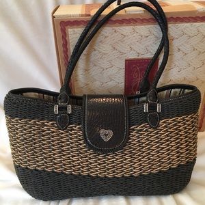 Brighton purse straw woven tote